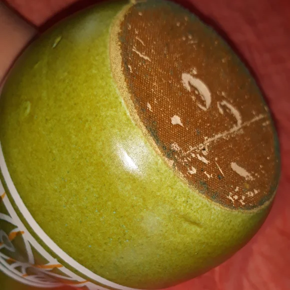 MCM Avocado Green Pottery Pitcher 5.5" - Picture 9 of 12